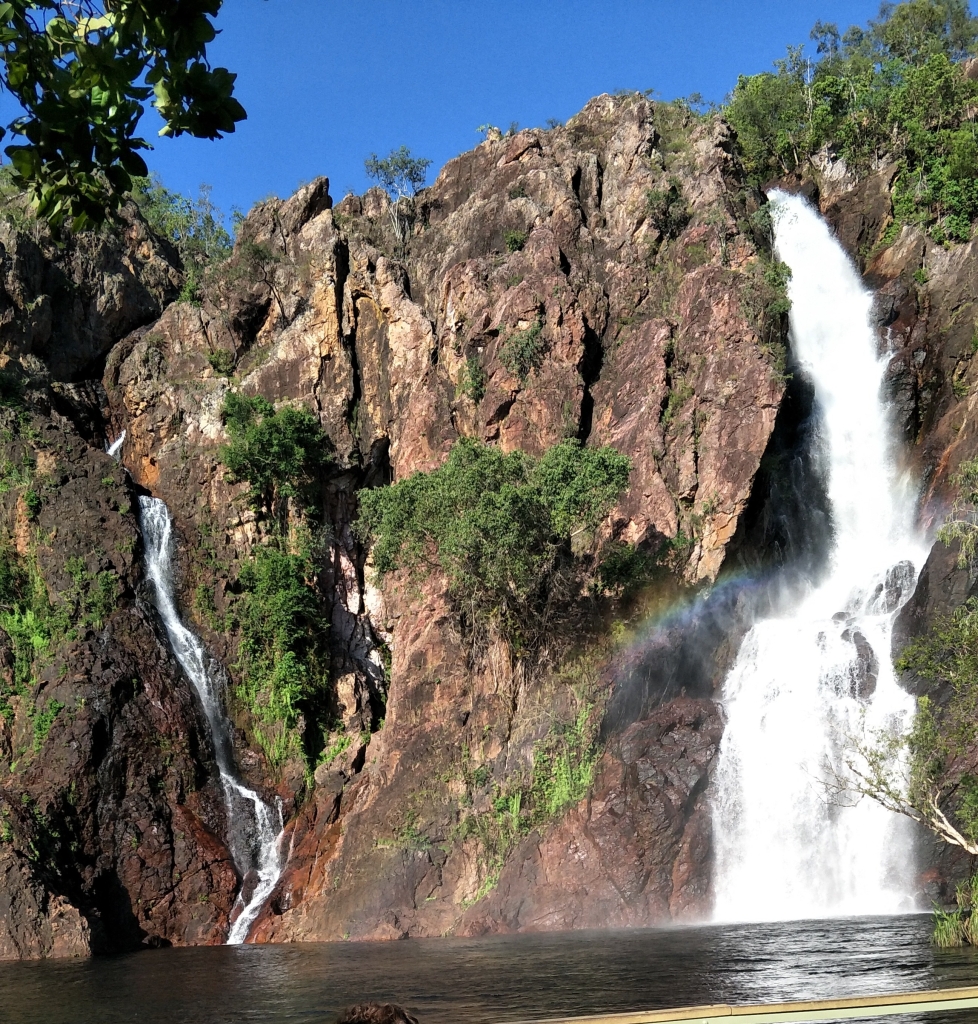 Wangi Falls in Litchfield National Park with a rainbow
