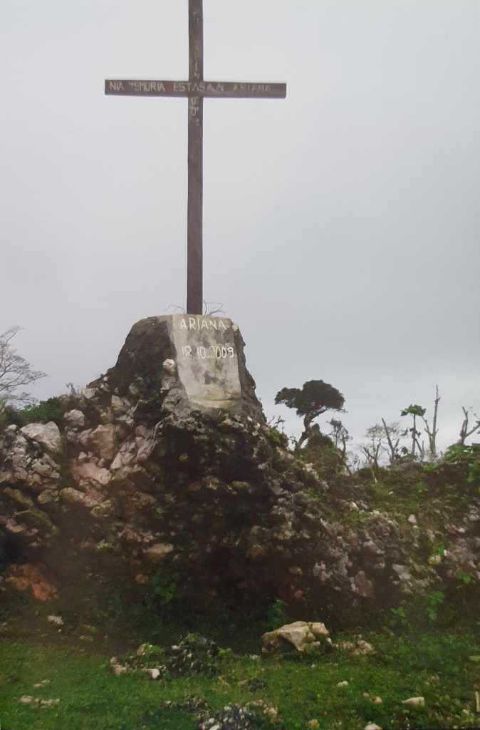 A cross dedicated to a possible local saint in East Timor
